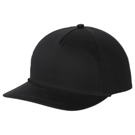 Port Authority C962 Snapback Five-Panel Rope Cap - Black/Black