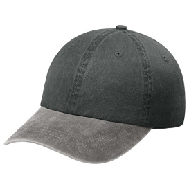 Port Authority CP83 Two-Tone Pigment-Dyed Cap - Black/Pebble