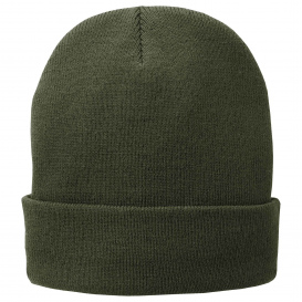 Port & Company CP90L Fleece-Lined Knit Cap - Olive Green Drab