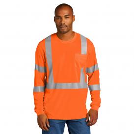 CornerStone CS203 ANSI 107 Class 3 Mesh Long Sleeve T-Shirt - Orange