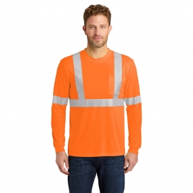 CornerStone CS401LS Class 2 Long Sleeve Safety T-Shirt - Orange