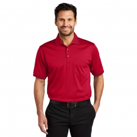 CornerStone CS415 Select Snag-Proof Tipped Pocket Polo - Red/Black