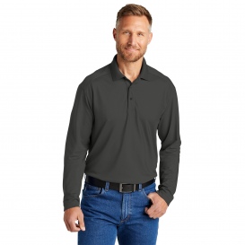 CornerStone CS418LS Select Lightweight Snag-Proof Long Sleeve Polo - Charcoal