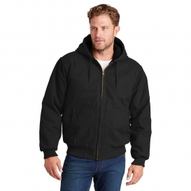 CornerStone CSJ41 Washed Duck Cloth Insulated Hooded Work Jacket - Black