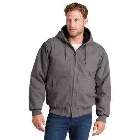 CornerStone CSJ41 Washed Duck Cloth Insulated Hooded Work Jacket - Metal Grey