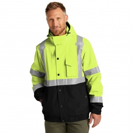 CornerStone CSJ501 Type R Class 3 Waterproof Insulated Ripstop Bomber Jacket - Yellow/Lime