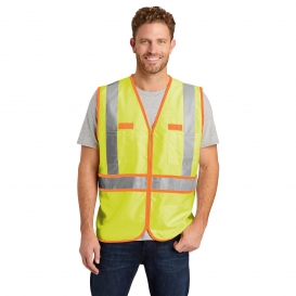 CornerStone CSV407 Type R Class 2 Two Tone Solid Safety Vest - Safety Yellow