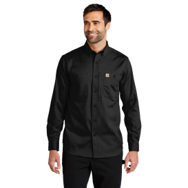 Custom Work Shirts Screen Printed Carhartt Men's Black Rugged Professional  Series Short-Sleeve Shirt