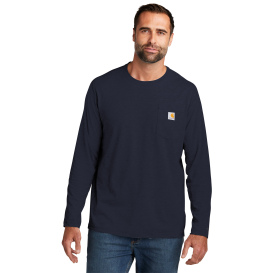 Carhartt 104617 Force Long Sleeve Pocket T-Shirt - Navy