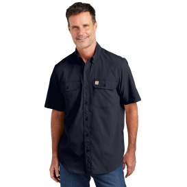 Carhartt 105292 Force Solid Short Sleeve Shirt - Navy | Full Source