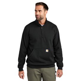 Carhartt 105294 Midweight 1/4-Zip Mock Neck Sweatshirt - Black | Full ...