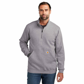 Carhartt 105294 Midweight 1/4-Zip Mock Neck Sweatshirt - Heather Grey