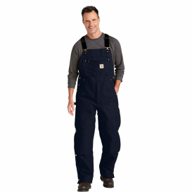 Carhartt CT106672 Firm Duck Insulated Bib Overalls - Dark Navy