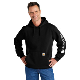 Carhartt K288 Middleweight Hooded Logo Sweatshirt Black Full