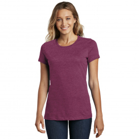 District DM104L Women\'s Perfect Weight Tee - Heathered Loganberry