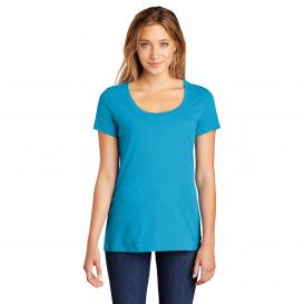 District DM106L Women\'s Perfect Weight Scoop Neck Tee - Bright Turquoise