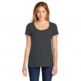 District DM106L Women\'s Perfect Weight Scoop Neck Tee - Charcoal