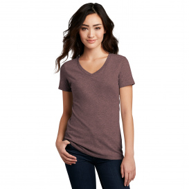 District DM1190L Women\'s Perfect Blend V-Neck Tee - Rose Fleck