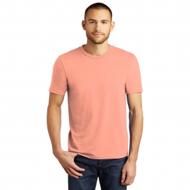 District DM130 Perfect Tri Crew Tee - Heathered Dusty Peach