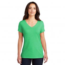 District DM1350L Women\'s Perfect Tri V-Neck Tee - Green Frost