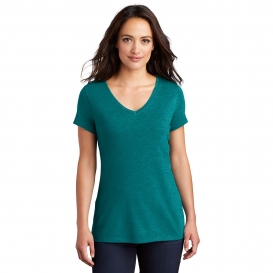District DM1350L Women\'s Perfect Tri V-Neck Tee - Heathered Teal