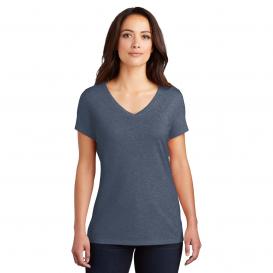 District DM1350L Women\'s Perfect Tri V-Neck Tee - Navy Frost