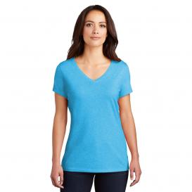 District DM1350L Women\'s Perfect Tri V-Neck Tee - Turquoise Frost