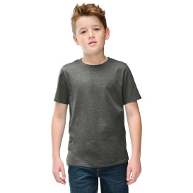 District DT108Y Youth Perfect Blend CVC Tee - Heathered Charcoal