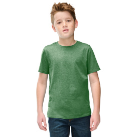 District DT108Y Youth Prefect Blend CVC Tee - Heathered Kelly Green