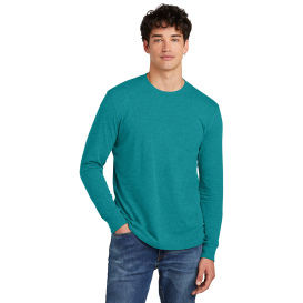 District DT109 Perfect Blend CVC Long Sleeve Tee - Heathered Teal
