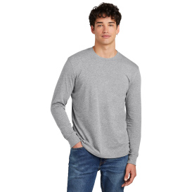 District DT109 Perfect Blend CVC Long Sleeve Tee - Light Heather Grey