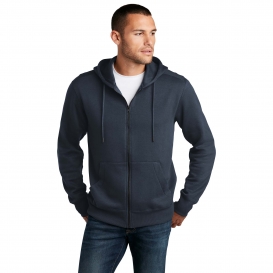 District DT1103 Perfect Weight Fleece Full-Zip Hoodie - New Navy