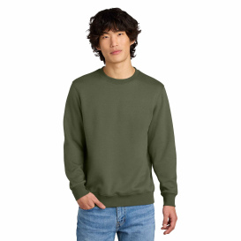 District DT1106 Perfect Weight Fleece Crew - Military Green