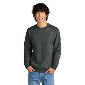 District DT1106 Perfect Weight Fleece Crew - Heathered Charcoal