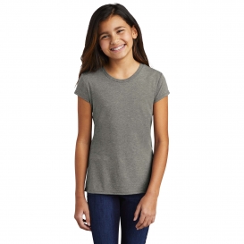 District DT130YG Girls Perfect Tri Tee - Grey Frost