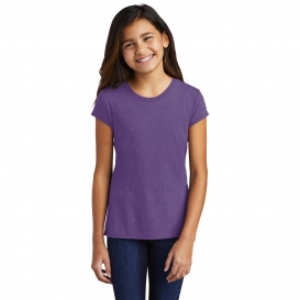 District DT130YG Girls Perfect Tri Tee - Purple Frost