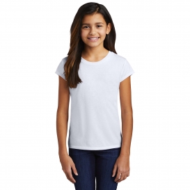District DT130YG Girls Perfect Tri Tee - White