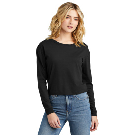 District DT141 Women\'s Perfect Tri Midi Long Sleeve Tee - Black