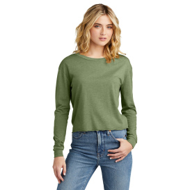 District DT141 Women\'s Perfect Tri Midi Long Sleeve Tee - Military Green Frost
