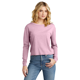 District DT141 Women\'s Perfect Tri Midi Long Sleeve Tee - Wisteria Heather