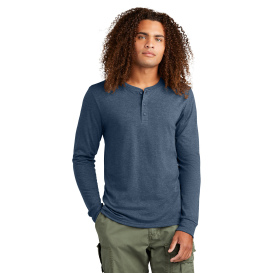 District DT145 Perfect Tri Long Sleeve Henley - Navy Frost