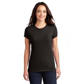 District DT155 Women\'s Fitted Perfect Tri Tee - Black Frost