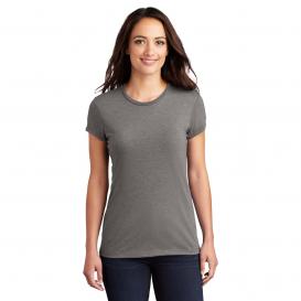 District DT155 Women\'s Fitted Perfect Tri Tee - Grey Frost