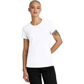 District DT188 Ladies Perfect Weight CVC Tee - Bright White