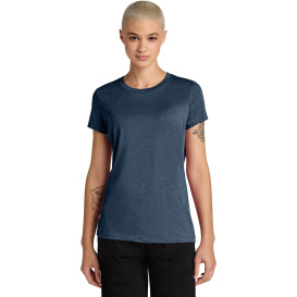 District DT188 Ladies Perfect Weight CVC Tee - Heathered Navy