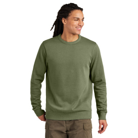 District DT2204 Wash Fleece Crew - Olive Drab Green