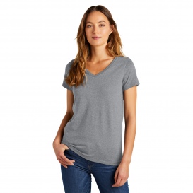 District DT5002 Women's The Concert Tee V-Neck - Heathered Grey | Full ...