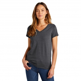 District DT5002 Women\'s The Concert Tee V-Neck - Heathered Charcoal