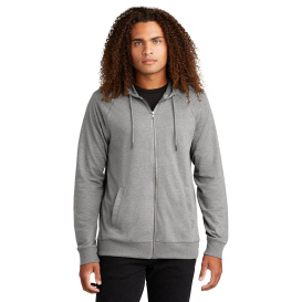 District DT573 Featherweight French Terry Full-Zip Hoodie - Light Heather Grey