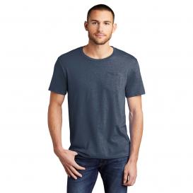 District DT6000P Young Mens Very Important Tee with Pocket - Heathered Navy